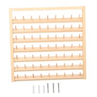 Magideal - Estante Para Hilos, Soporte Para Hilos De Madera, Organizador De Costura Fácil De Usar, Soporte Para Carretes Montado En La Pared Para Fábrica, Acceso