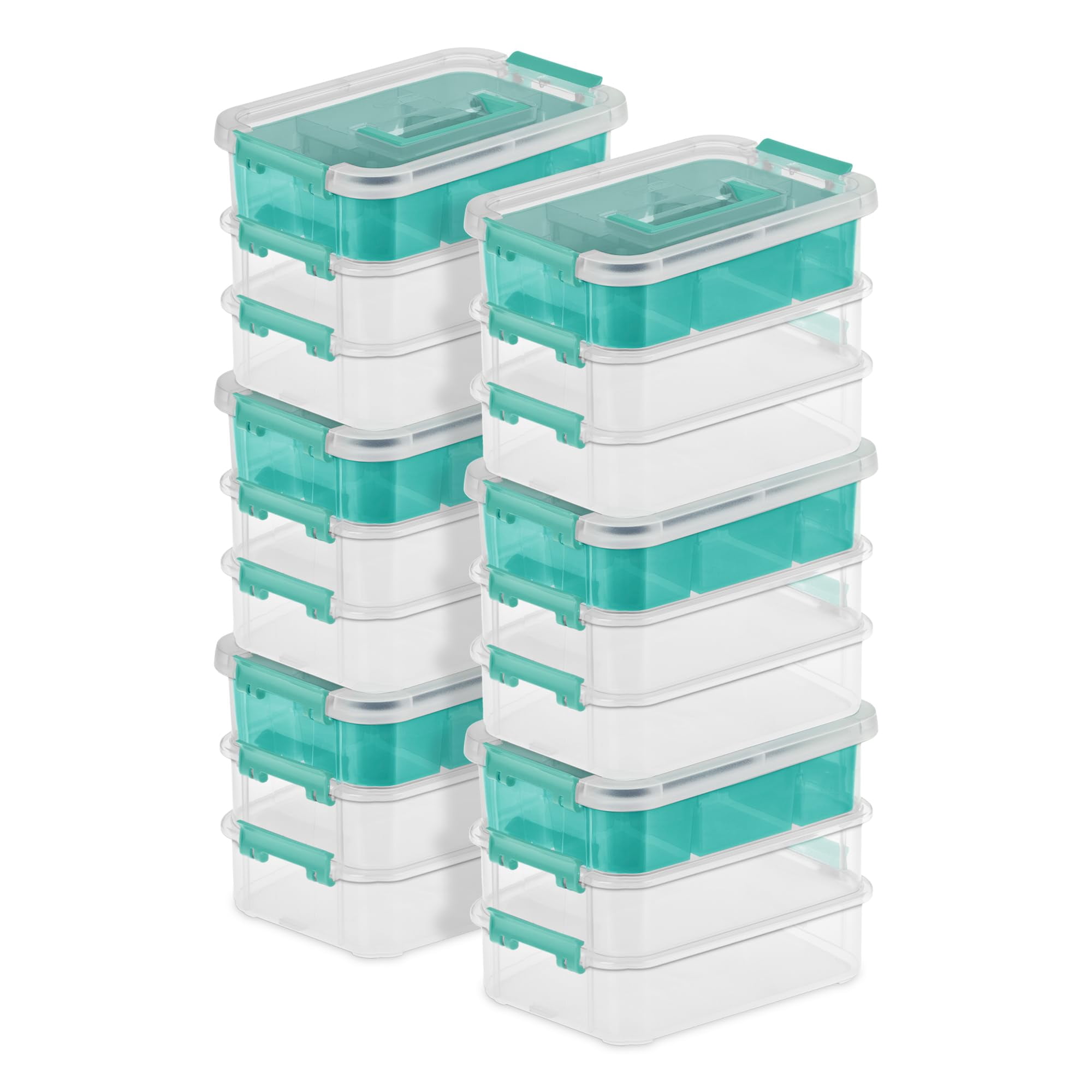 Caja De Almacenamiento De Plástico Sterilite De 3 Capas, Paquete De 6