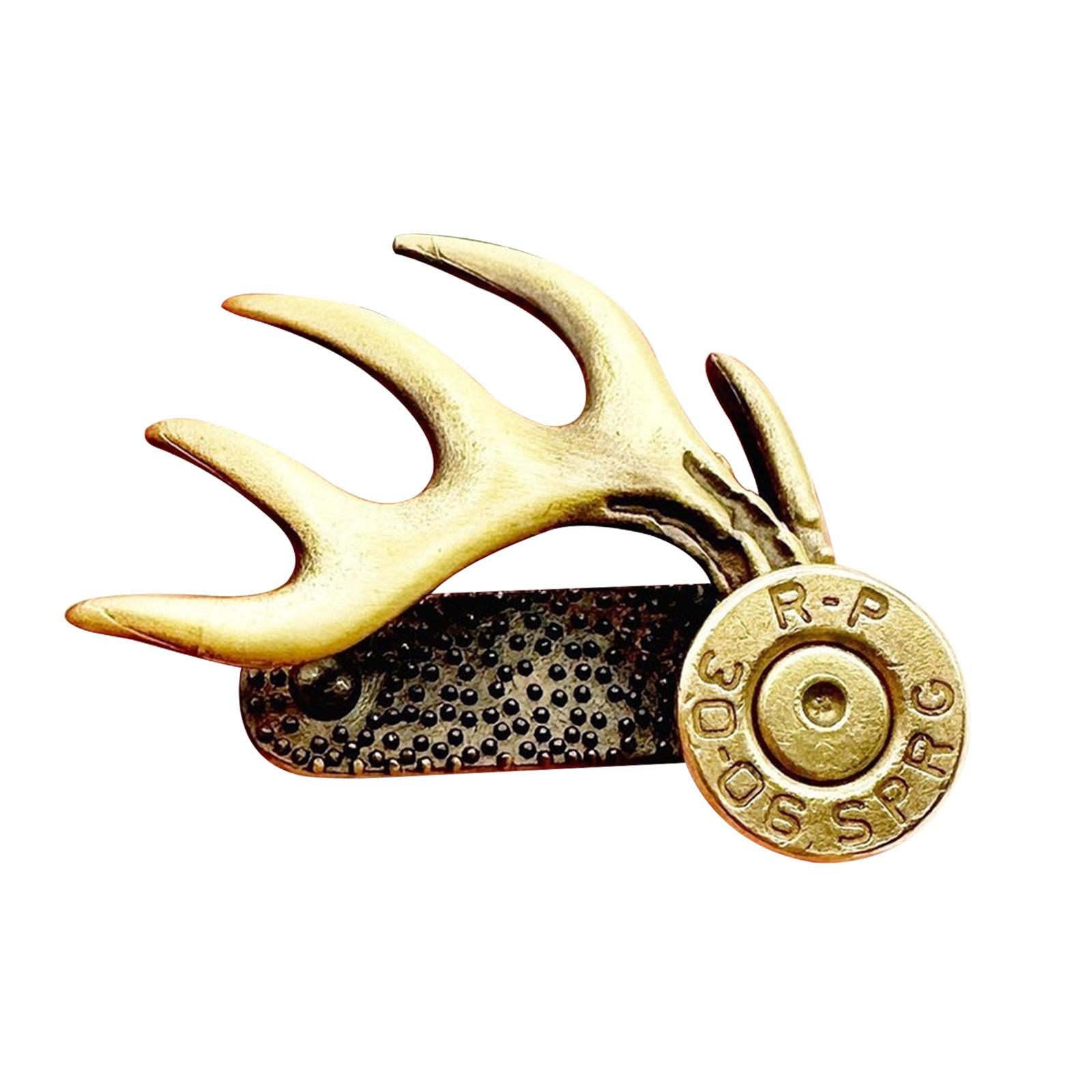 Magideal - Clip Para Sombrero De Asta Para Gorras, Visera, Regalo Decorativo, Accesorios Para Sombrero, Clip Para Gorra Para Senderismo, Mochilero, Pesca Al Aire Oro