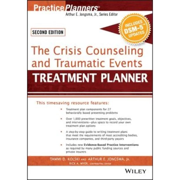 Libro Wiley: Planificador de Tratamiento para la Consejería de Crisis y Eventos Traumáticos (DSM-5)