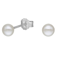 Lukso - Aros De Perla 4 Mm En Plata 925