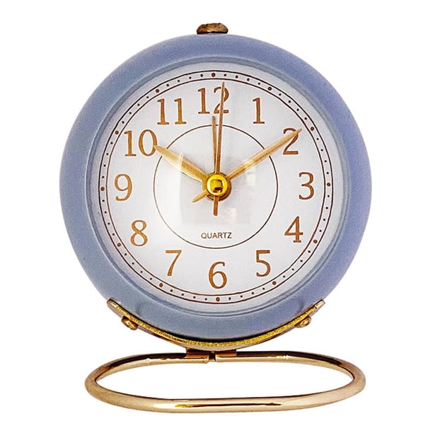 Relojes de mesa pequeños, reloj despertador analógico clásico para habitación infantil, funciona con pilas, para dormitorio, sala de estar, cocina, decoración de interiores.