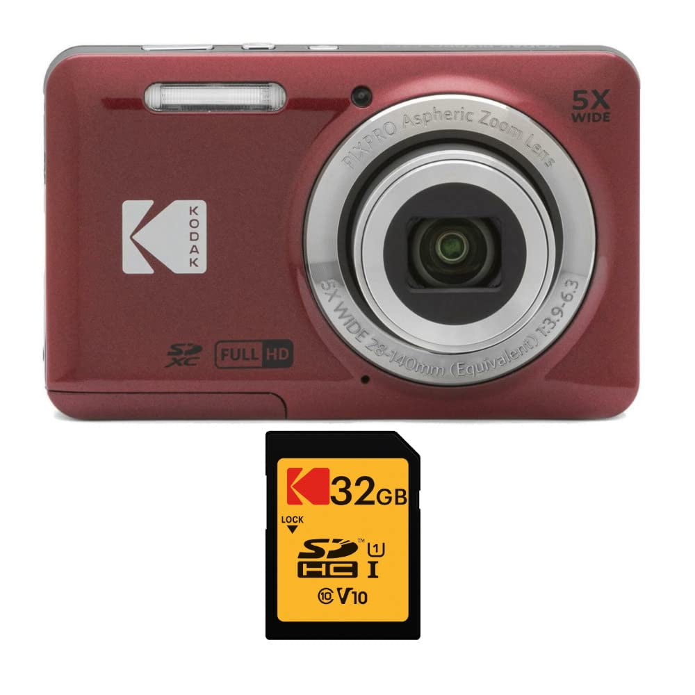 Cámara Digital Kodak Pixpro Friendly Zoom Fz55 Roja