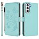 thumbnail image 2 of Funda Cartera Mariposa para [Samsung Galaxy S21 Plus] con Soporte y Cremallera Verde menta, 2 of 6