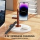 thumbnail image 3 of Soporte de carga inalámbrico para iPhone 15 Pro Max, 20W Fast Charging Pad para Samsung Galaxy S23 Ultra, 3 en 1 estación de carga para Apple Watch AirPods-Negro, 3 of 6