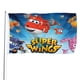 thumbnail image 1 of Super Wings Bandera impresa con temática, regalo perfecto para fanáticos, amigos y familiares, y adecuada para actividades al aire libre e interiores, decoraciones de fiesta. 90 cm × 150 cm., 1 of 6