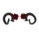 thumbnail image 4 of Artificial Ram Horns Xmas Cosplay Gothic Hair Clips Horquillas Diadema Negro, 4 of 5