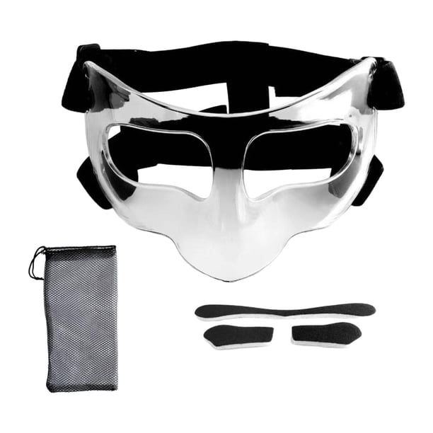 Protector Nasal Para Nariz Rota, Mascarilla Facial De Baloncesto Para Adolescentes, Baloncesto, Fútbol, transparente Y Negra.
