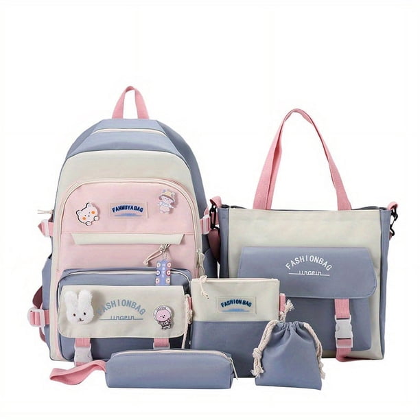 5pcs Stylish & Practical Student Backpacks - Perfect for Any Occasion!