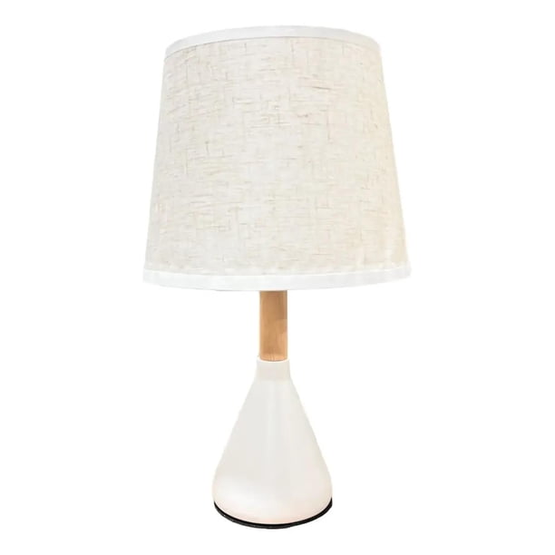 Lampara De Velador Lampara De Mesa Madera Y Metalizado beige 1