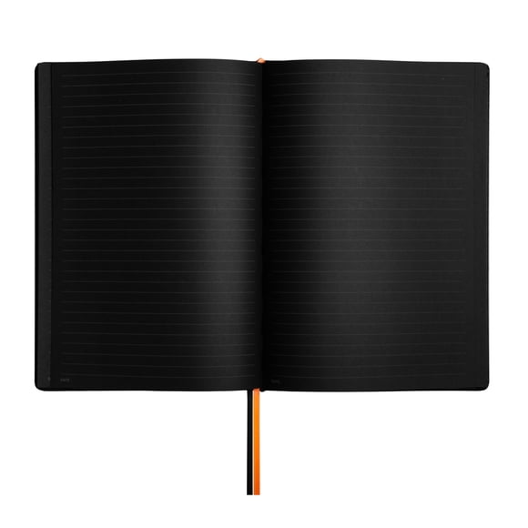 Cuaderno Notsu B5 de Papel Rayado Negro Intenso 160 pág