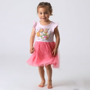 Vestido Niña Blanco Tull Paw Patrol