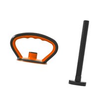 Ioensy - Manija De Pesa Rusa Para Ejercicios, Antideslizante, Para Fitness, Hogar, Viajes, Color Negro, 1 Manija, 1 Varilla