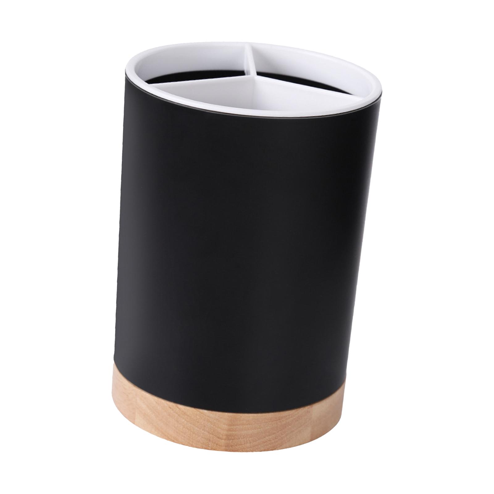 Magideal - Estante De Secado Cesta Estante De Almacenamiento De Cubiertos Recipientes De Drenaje Giratorios Extraíbles Palillos Estante Almacenamiento Utensilios Negro