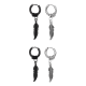 thumbnail image 1 of 2 Pares Aros Hombre Mujer Pluma Piercing Acero Quirúrgico #5, 1 of 3