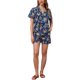 thumbnail image 2 of Conjuntos hawaianos para mujeres de regreso a clases 2 piezas camisa con botones y pantalones cortos florales trajes casuales de playa para vacaciones tropicales 2026 L Azul Real, 2 of 5