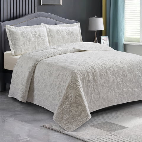 Quilt Andes Bordado Florencia Gris