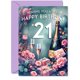 thumbnail image 1 of Tarjeta de Cumpleaños 21.º Giftzie 5,8 x 8,3 pulgadas, 1 of 7