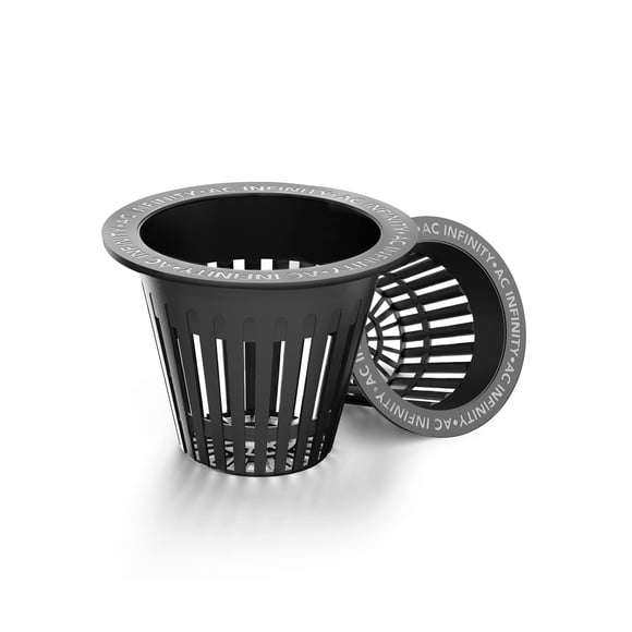 AC Infinity Vasos de Red de 5 cm, Resistencia Industrial, Jardinera 50 Unidades Negra