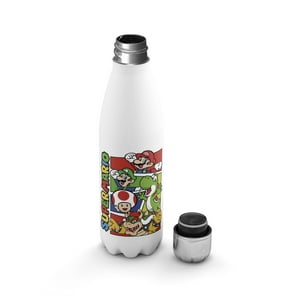Creango - Botella Agua Termica Mario Bross Super Mario De Acero Inoxidable