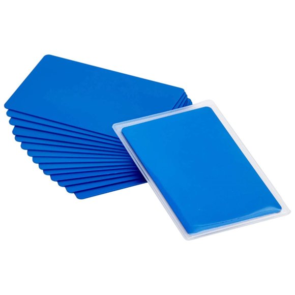 Tarjetas de presentación OESDLTD 86x54 mm azul anodizado - paquete de 15