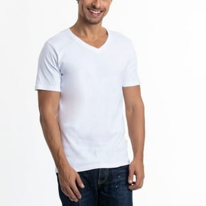 Camiseta Algodón Jockey Cuello V Talla M