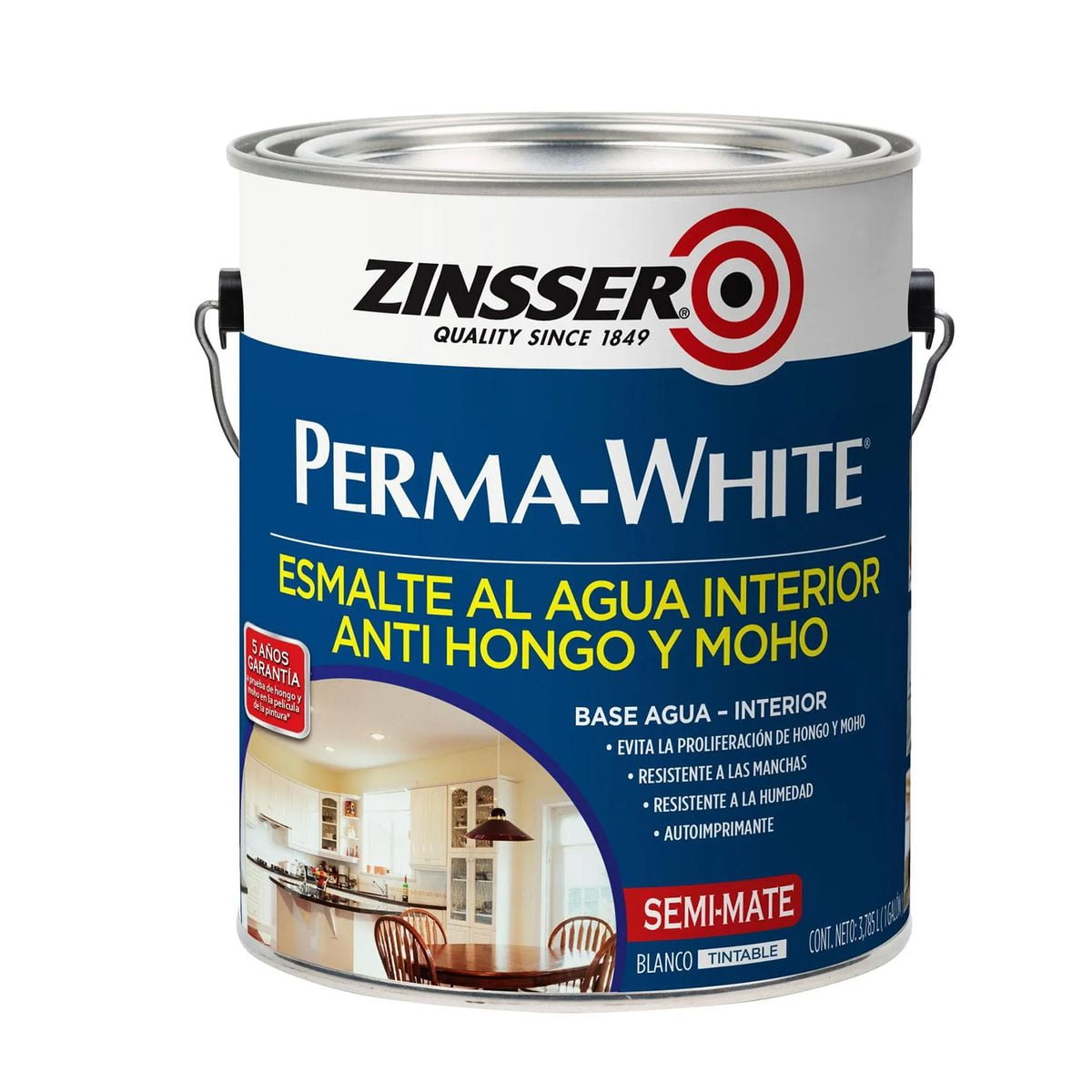 Zinsser - Pintura Interior Blanco Semi Mate 3,785 L