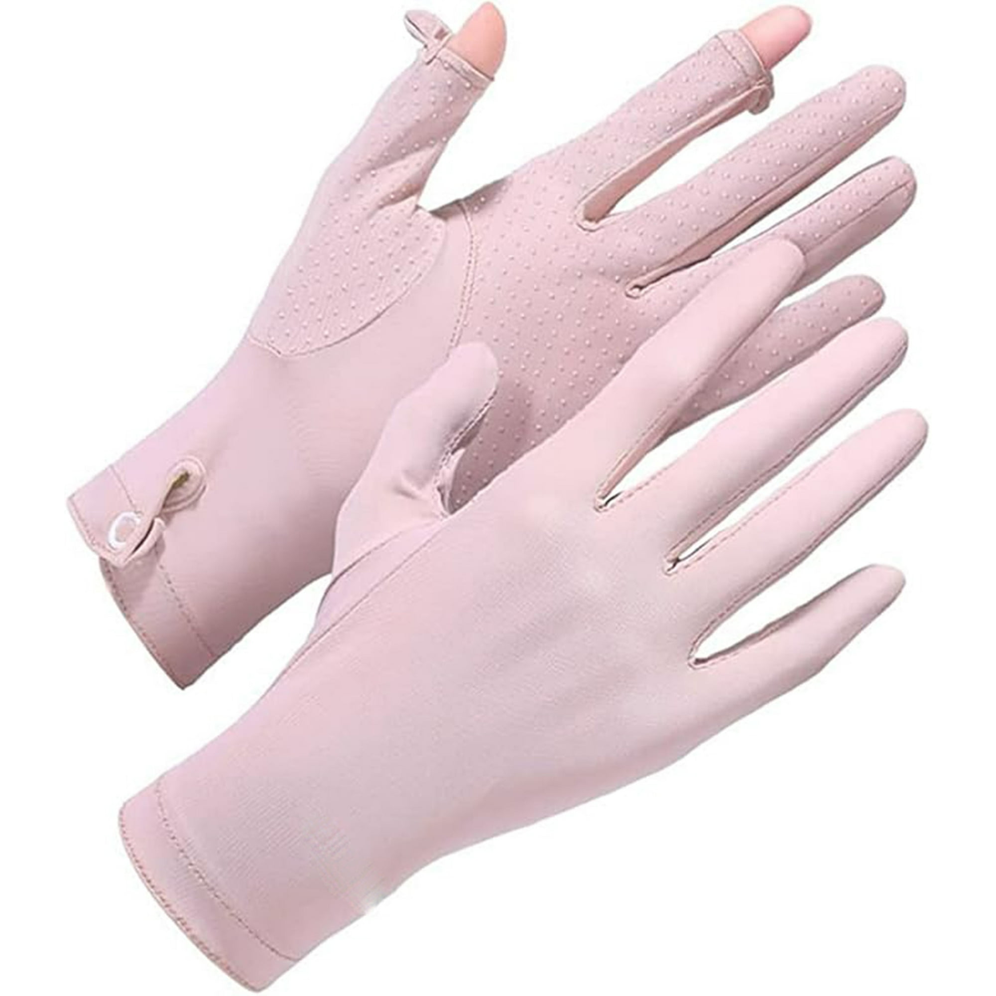 Veatool - Guantes De Protección Solar Mujer,upf 50+ Guantes De Protección Uv,apertura En 2 Dedos Guantes Antideslizantes Transpirables Para Golf,ciclismo Y Manejar Apto Para Touch Screen