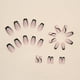 thumbnail image 4 of 24 uñas postizas cortas, uñas postizas tipo ataúd para mujer con diseño de mariposas y brillo., 4 of 7