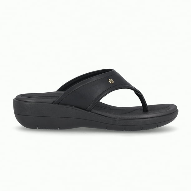 Sandalia Mujer Negro Fascitis Anabela 16 Piccadilly