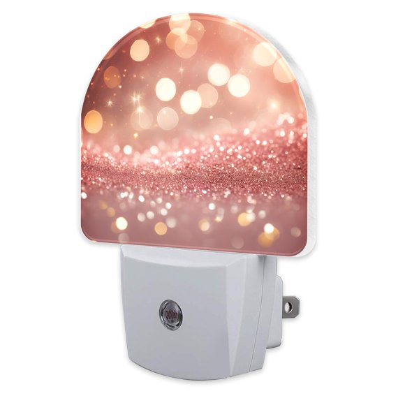 Luz nocturna sndheke Rosa rosa con glitter, de enchufe, 0,5 W