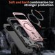 thumbnail image 4 of Para Google Pixel 11 / Pixel 11 Pro Funda con Soporte de Anillo en O Magnético Invisible, Funda de Teléfono a Prueba de Golpes, Oro Rosa, 4 of 6