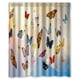 thumbnail image 1 of Cortina de ducha con diseño de mariposas y cielo, con ganchos, 60 x 72 pulgadas, 1 of 3