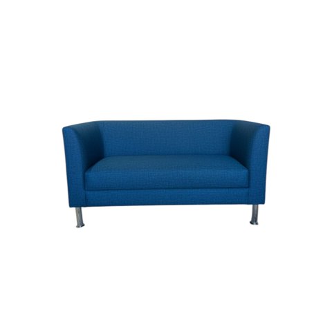 Diseños Valestrini - Sofa Caribe Dos Cuerpos En Lino Azul