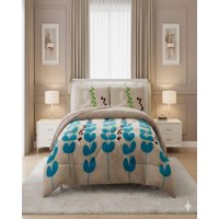 Mylhogar - Juego De Cubrecama Más Sábanas Con Chiporro King Extra Suave Térmico Premium