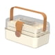 thumbnail image 4 of Contenedor de caja médica, caja de herramientas plegable, botiquín de primeros auxilios multiusos, pequeño botiquín para oficina y actividades al aire marrón claro, 4 of 5