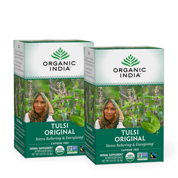 Tea Organic India Tulsi Original Herbal Stress Relief 36 bolsas