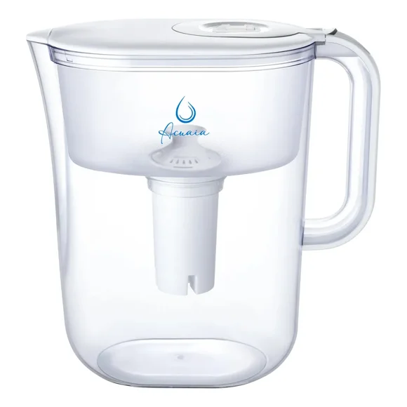 Jarra De Agua Acuaia 2.4l Eden Con Filtro Clasico Tipo Brita Blanco