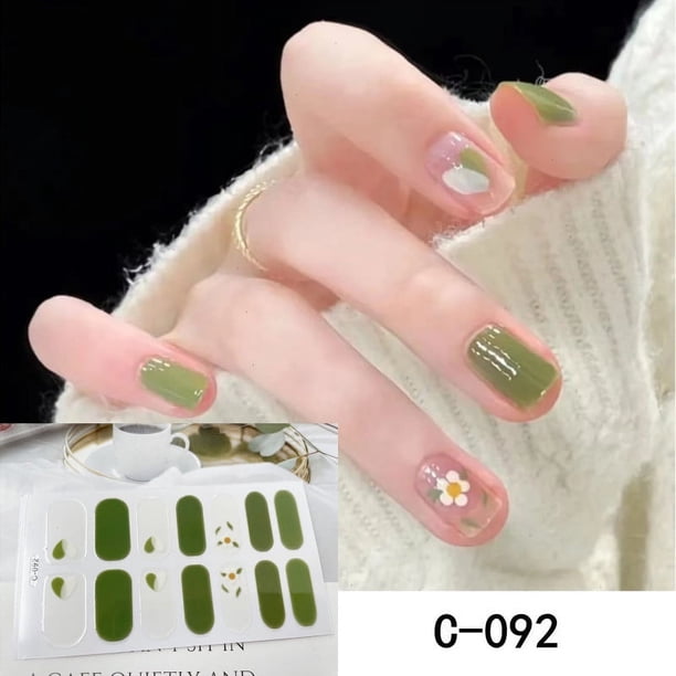 Fashionable 3D Glossy Nail Strips - Self-Adhesive Nail Polish Stickers for Women - Full Wraps for DIY Nail Art Decals