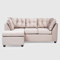 Muebles Mpr - Seccional Bonsai Felpa Beige