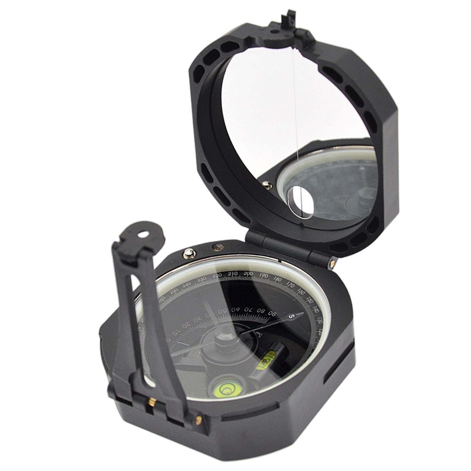 Magideal - Espejo De Brújula Multifunción Para Acampar Con Bolsa De Transporte Declinación Ajustable Supervivencia Ligera Fluorescente Para Avistamiento Pesca