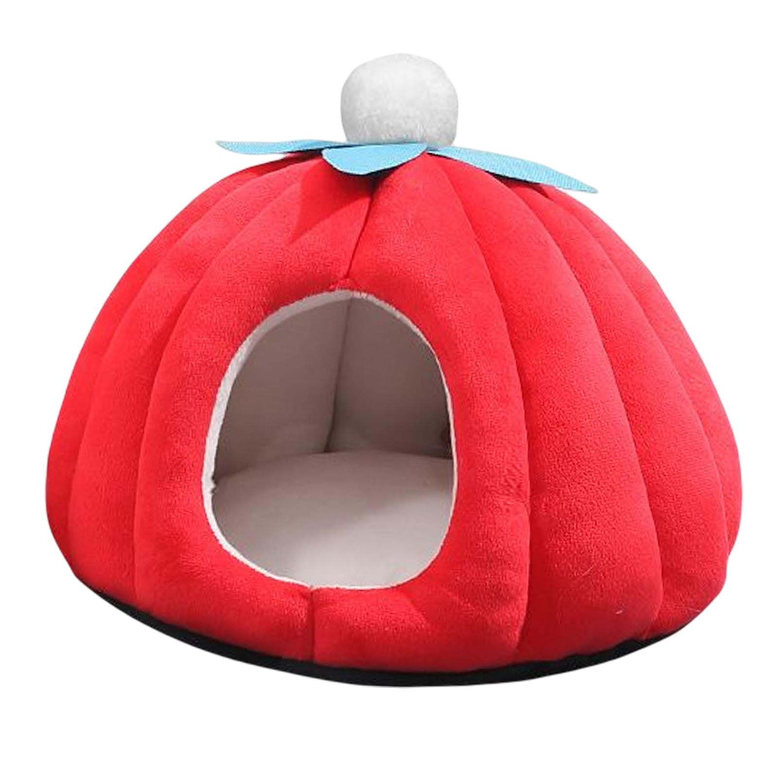 Ioensy - Cama Para Gatos Con Forma De Calabaza Cerrada, Tienda Para Perros Pequeños, Cama Escondida L