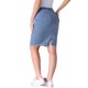 thumbnail image 3 of INSPIRE CHIC Falda Vaquera Ripped Raw Hem de Cintura Alta por Encima de la Rodilla para Mujer, Azul Claro L, 3 of 6