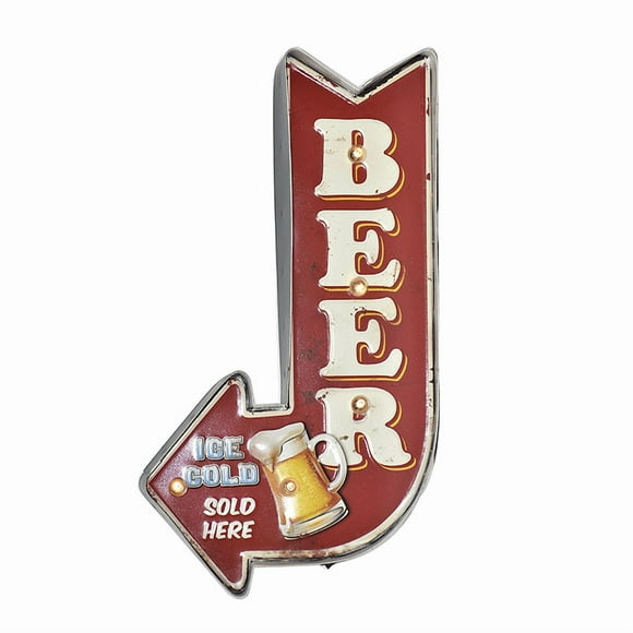 Letrero Vintage Led Beer Ice Cold