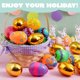 thumbnail image 5 of Huevos de Pascua JOYIN, 24 unidades, 8 unidades, de plástico dorado, rellenables, 3.15 pulgadas, 5 of 8