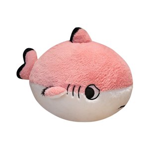 Magideal - Linda Almohada De Peluche Con Apariencia De Tiburón, Juguete De Peluche Para Niños, Almohada Práctica Suave Y Cómoda Para El Cuello, Decoraciones Rosa 25Cm