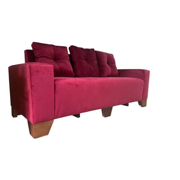 sillon españa 3 cuerpos color burdeo