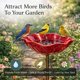 thumbnail image 3 of Estaca jardín flor metal hecha mano baño abejas cuenco agua pájaros resistente intemperie, 3 of 6