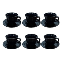 Oem - Pack De 6 Tazas Café Con Plato Juego 6 Tazas Set Elegante