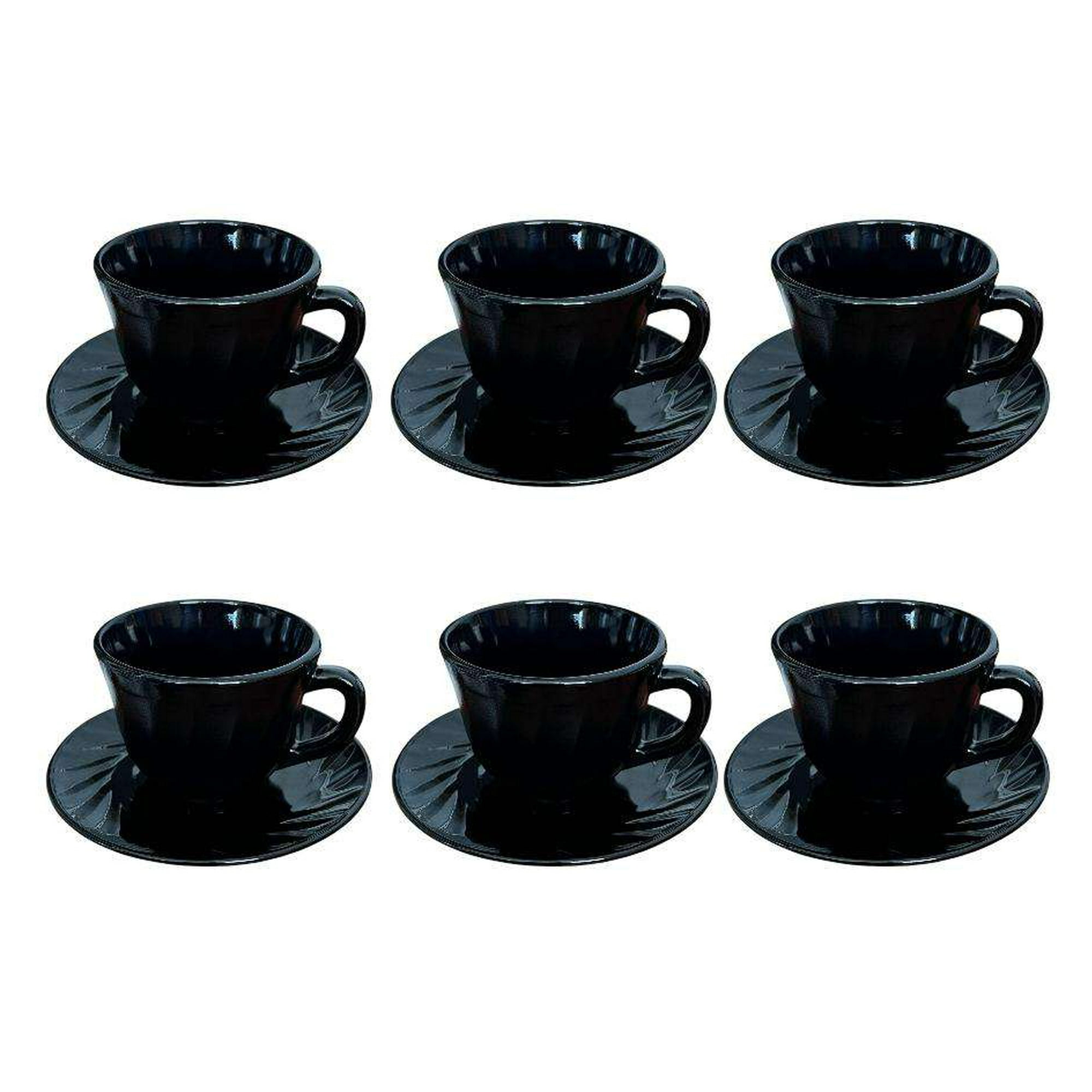 Oem - Pack De 6 Tazas Café Con Plato Juego 6 Tazas Set Elegante